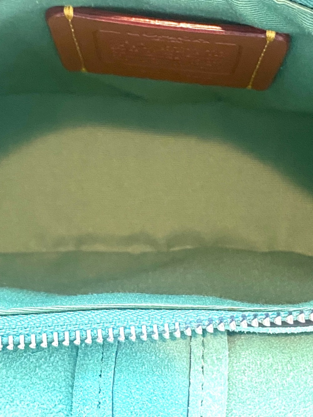 Coach Suede Soho Mini Shoulder Bag Baguette Leather Trim + Crossbody CDB12 Style - Picture 16 of 16